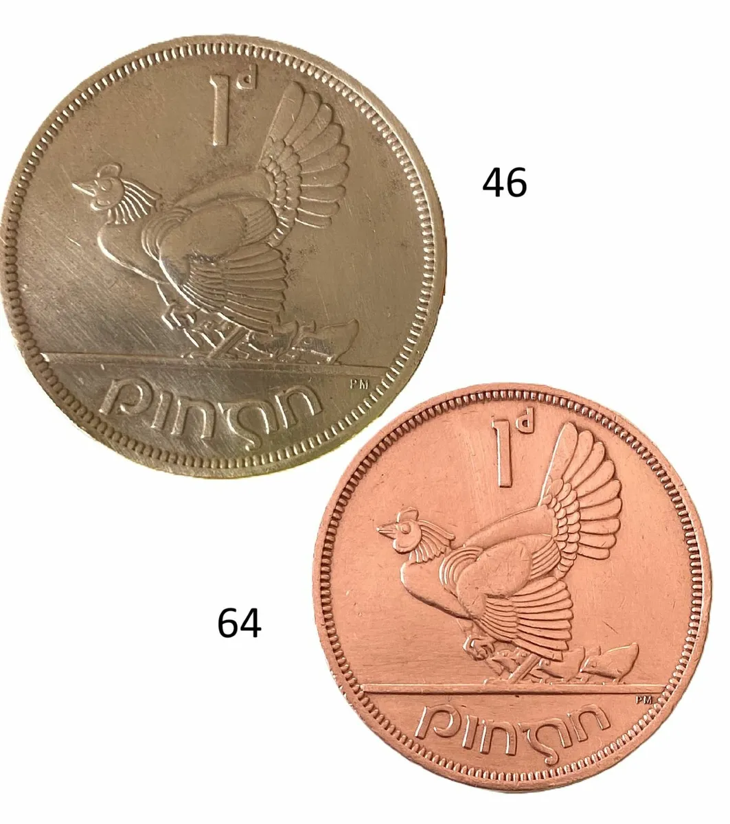 Pennies  X  2, ...1946 and 1964,  Free Post - Image 1