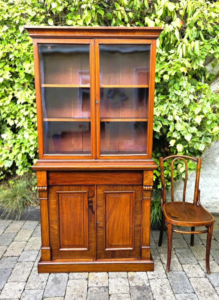 Victorian Mahogany Display Bookcase- Circa 1890 - Image 4