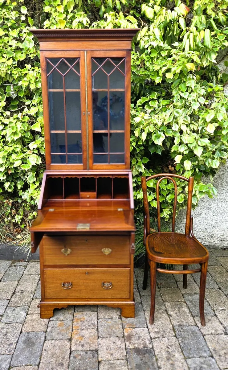 Edwardian Bureau Bookcase- Circa 1905 - Image 3