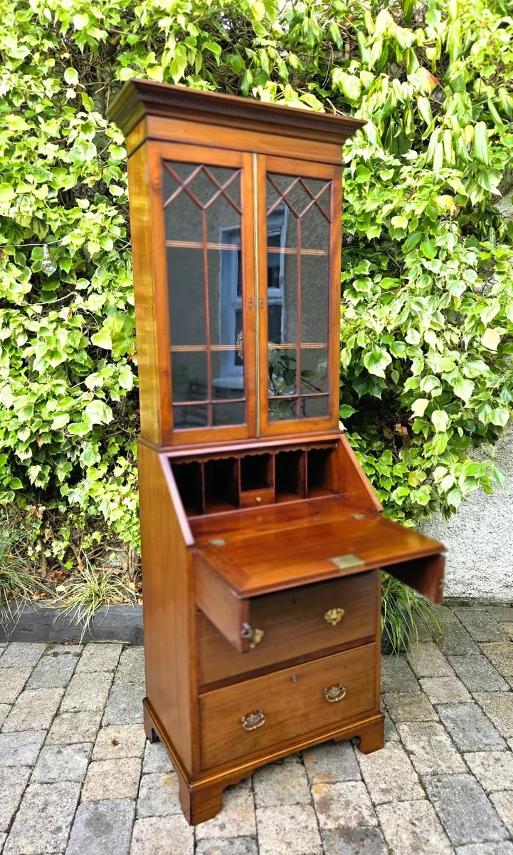 Edwardian Bureau Bookcase- Circa 1905 - Image 2