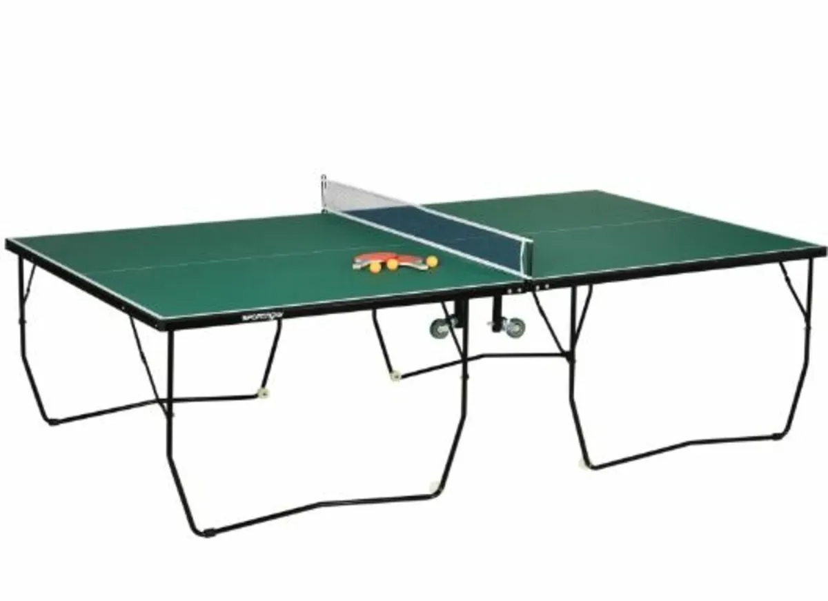 9FT Foldable Ping Pong Table, Tennis Table, - Image 1