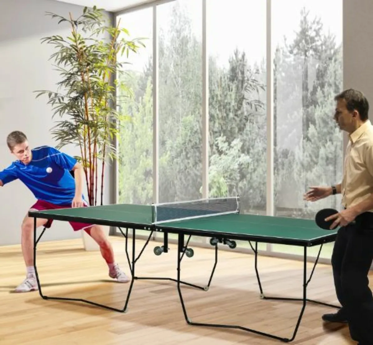9FT Foldable Ping Pong Table, Tennis Table, - Image 3
