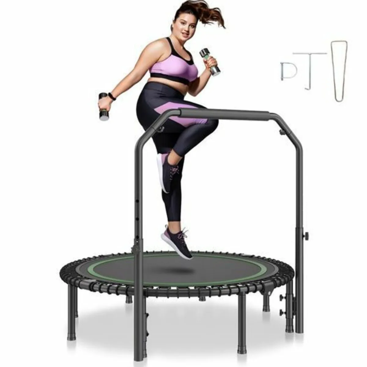 Foldable Mini Fitness Trampoline Heavy Duty - Image 1