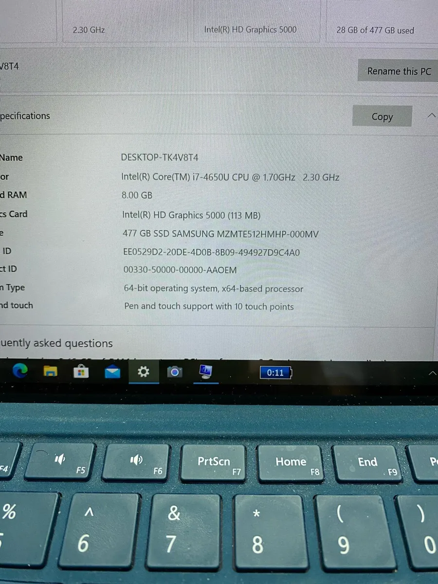Microsoft surface pro 3 - i7 8-512 win 10pro - Image 4