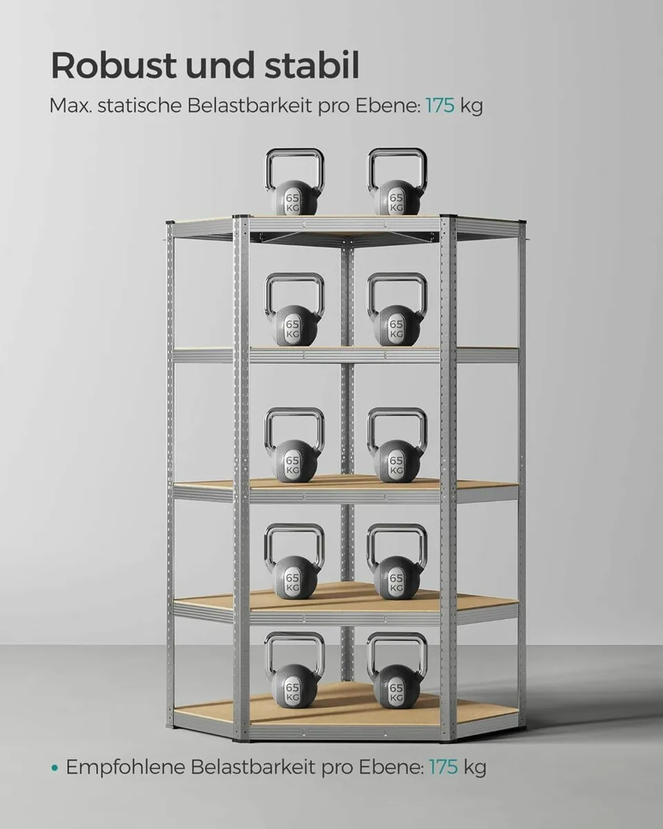 Corner shelf with a load capacity of up to 875 kg - Image 1