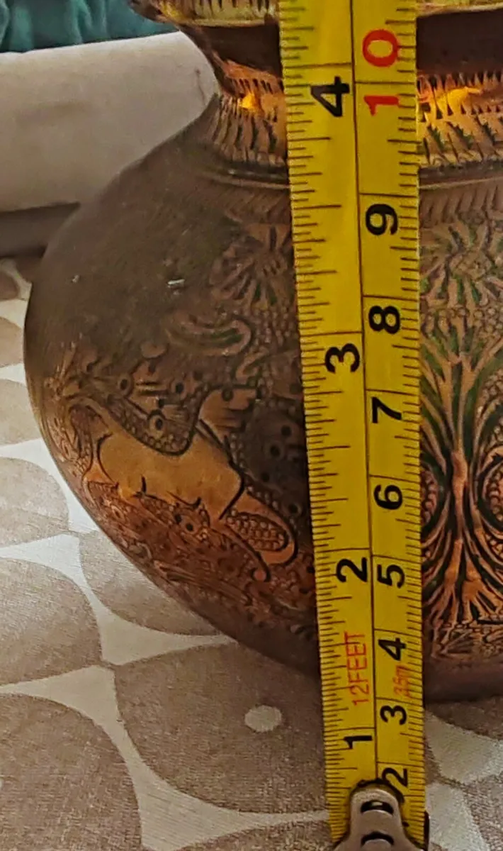 Vintage brass pot - Image 3