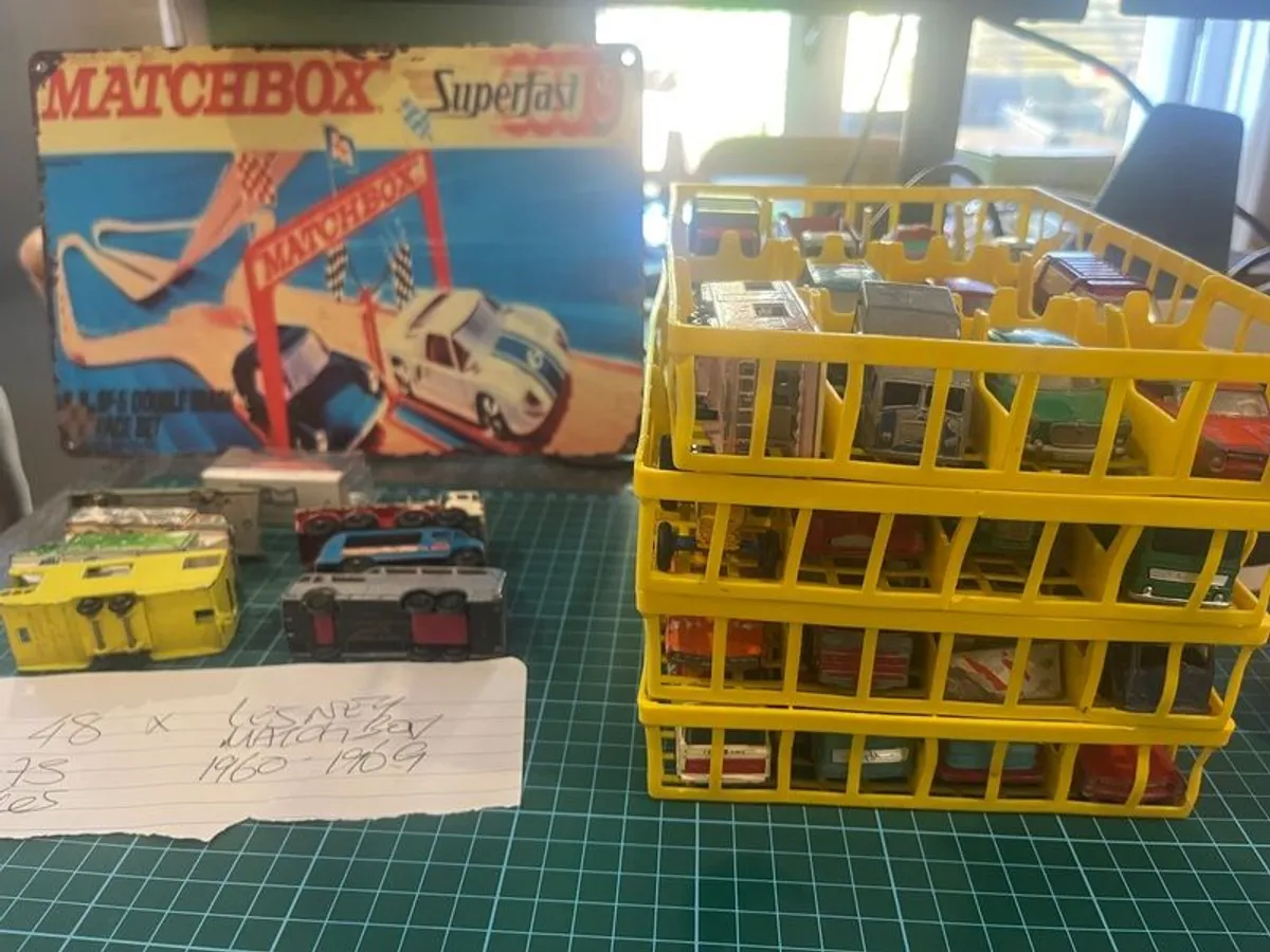 Super Rare 48 collection of Lesney Matchbox 1960s vehicles (1960-1969) with period match box carry case - Image 2