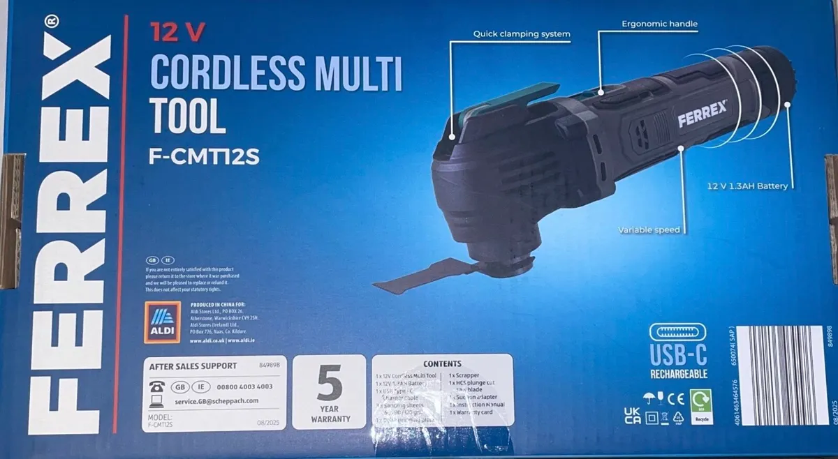 Ferrex 12V Cordless Multitool Brand New - Image 2