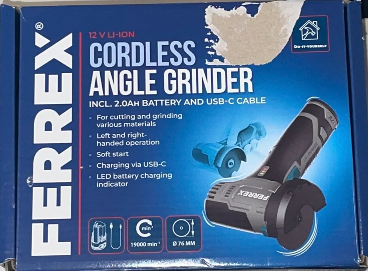Ferrex 12 V Li-ion Cordless Angle Grinder BrandNew - Image 1