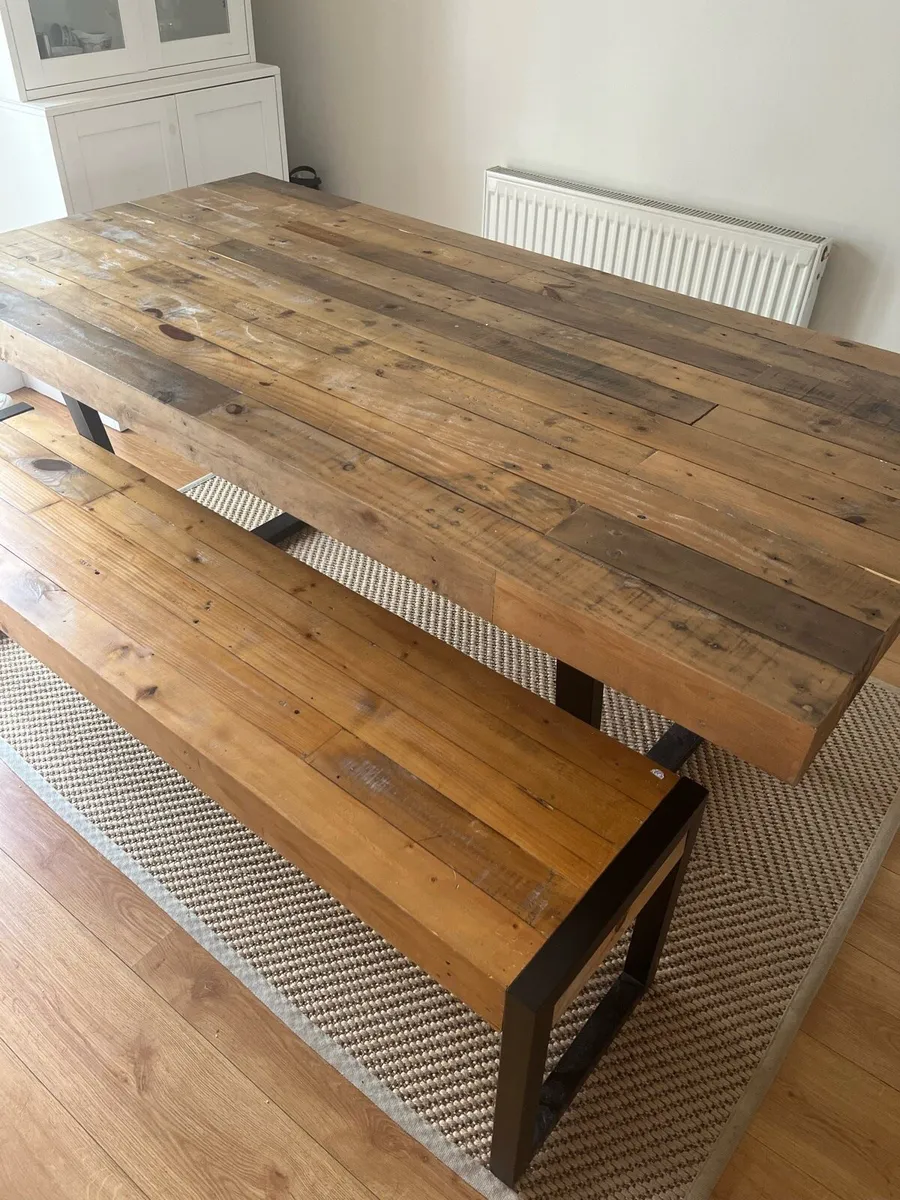 Kitchen table and bench - Image 2