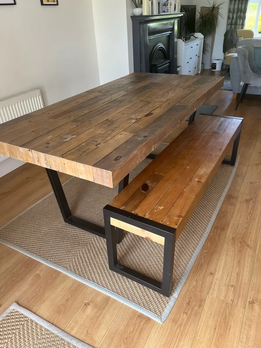 Kitchen table and bench - Image 3
