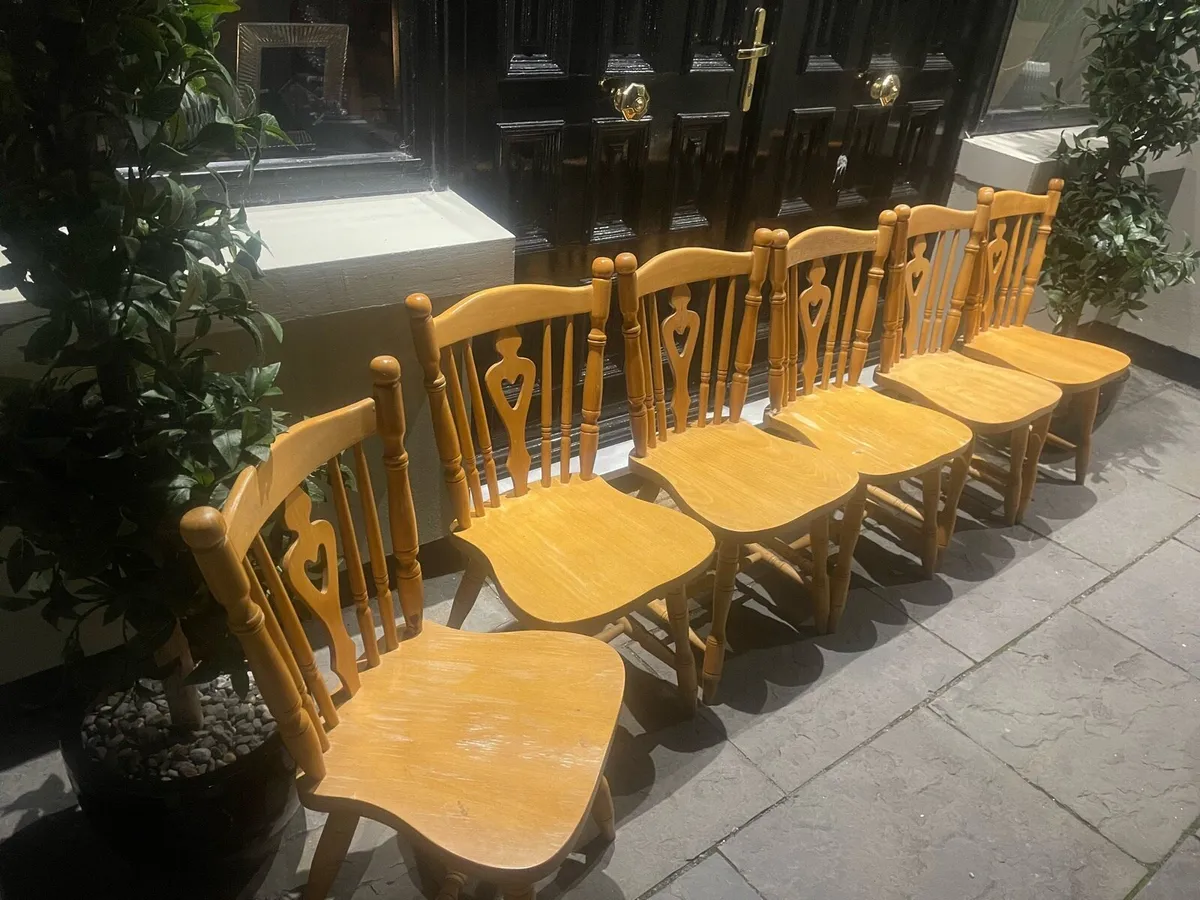6 x Quality Sturdy Kitchen Dining Chairs - Deliver - Image 1