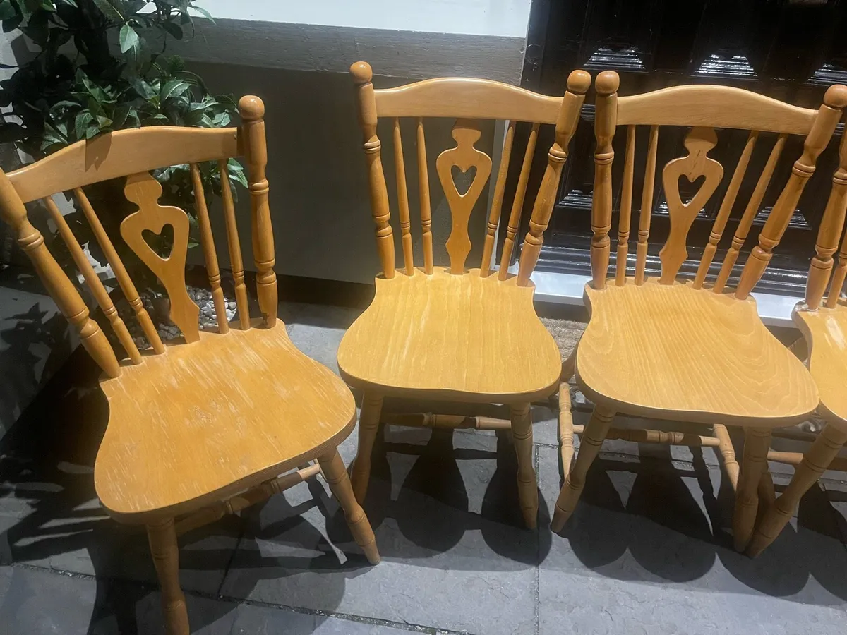 6 x Quality Sturdy Kitchen Dining Chairs - Deliver - Image 2