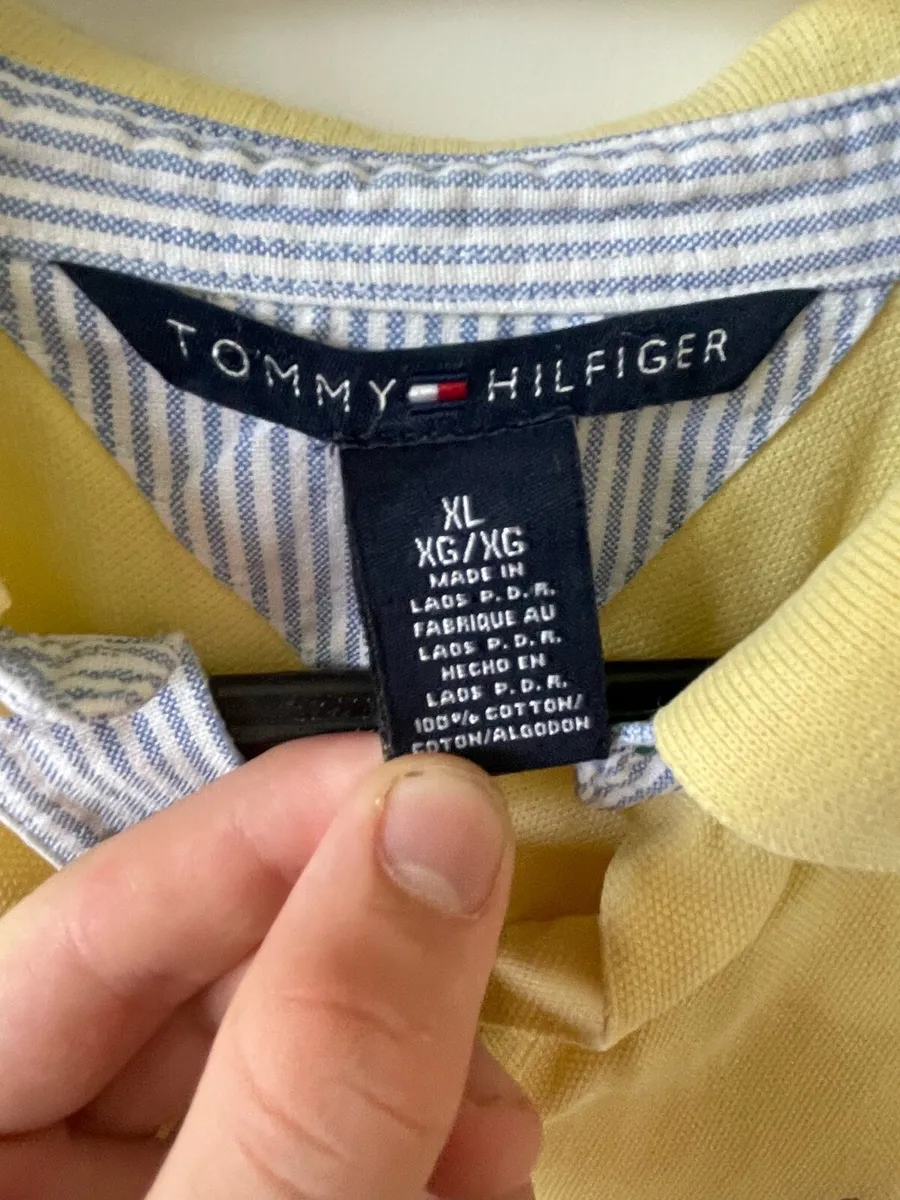 Tommy Hilfiger Yellow Polo Shirt (Men’s Size L) - Image 2