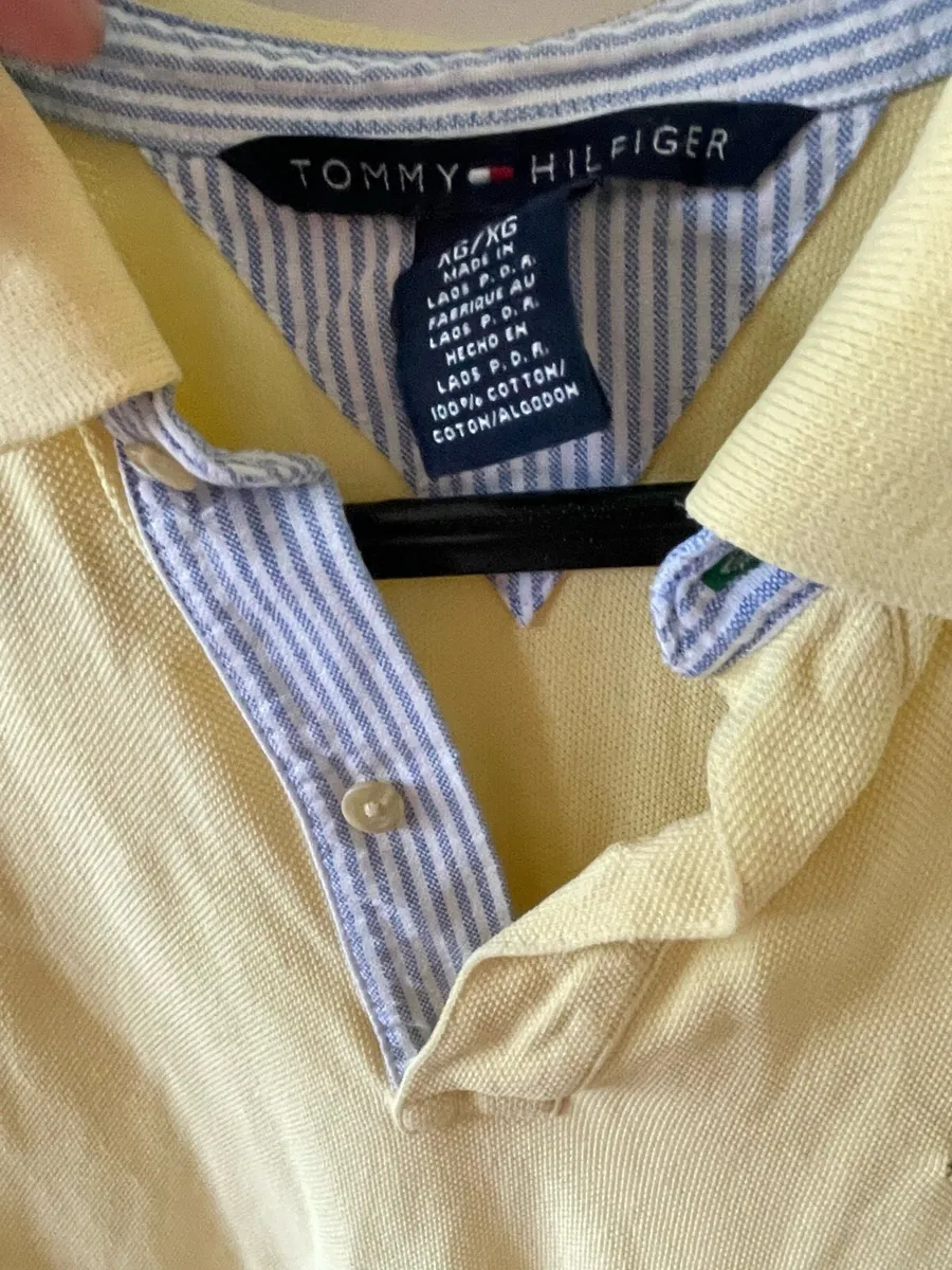Tommy Hilfiger Yellow Polo Shirt (Men’s Size L) - Image 4