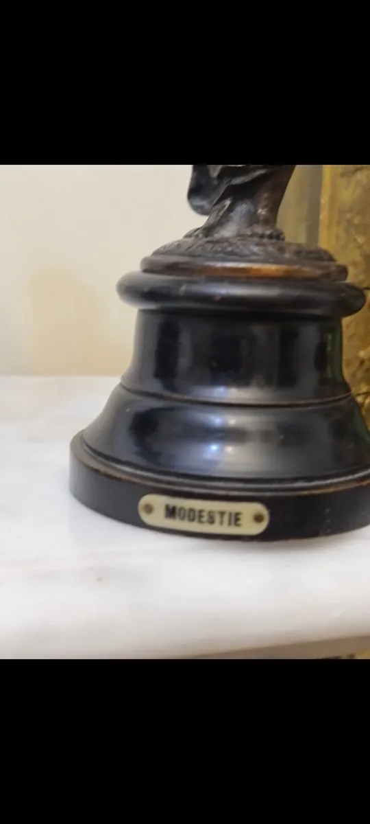 1920s french bronze statues - Image 3