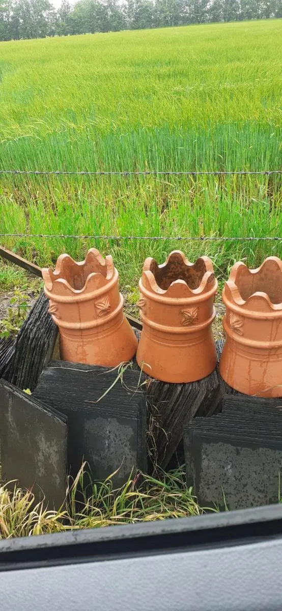 Bangor slates chimney pots floor ridge roof tiles - Image 2