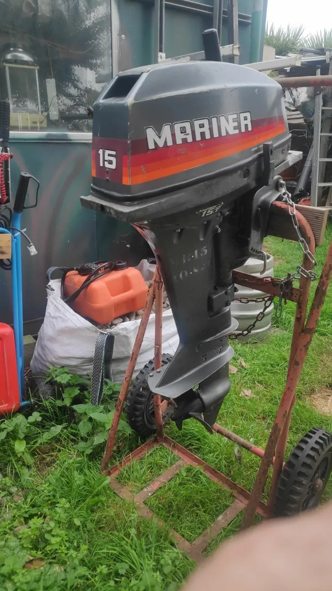 15 HP Mariner Marathon outboard - Image 1