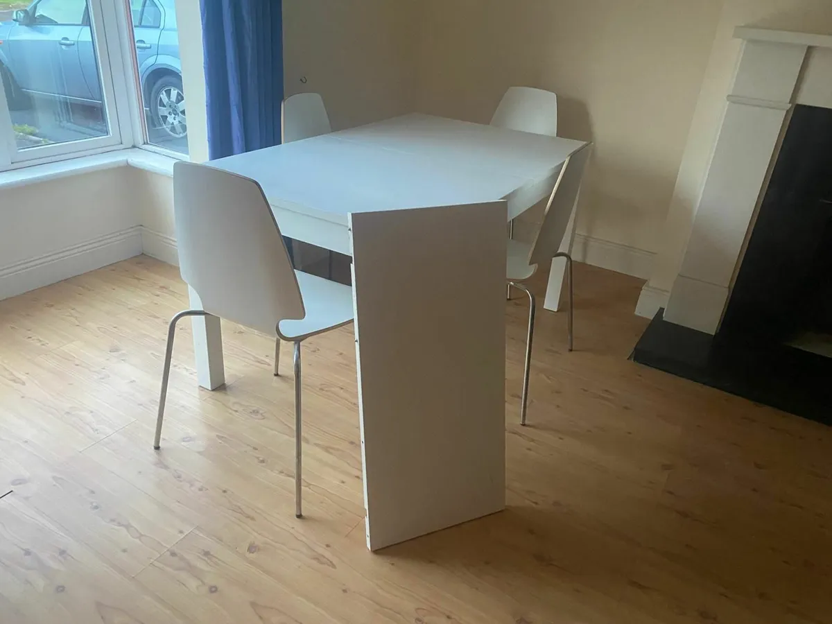 Extendable White Dining Table – Seats 4 to 6+ - Image 4