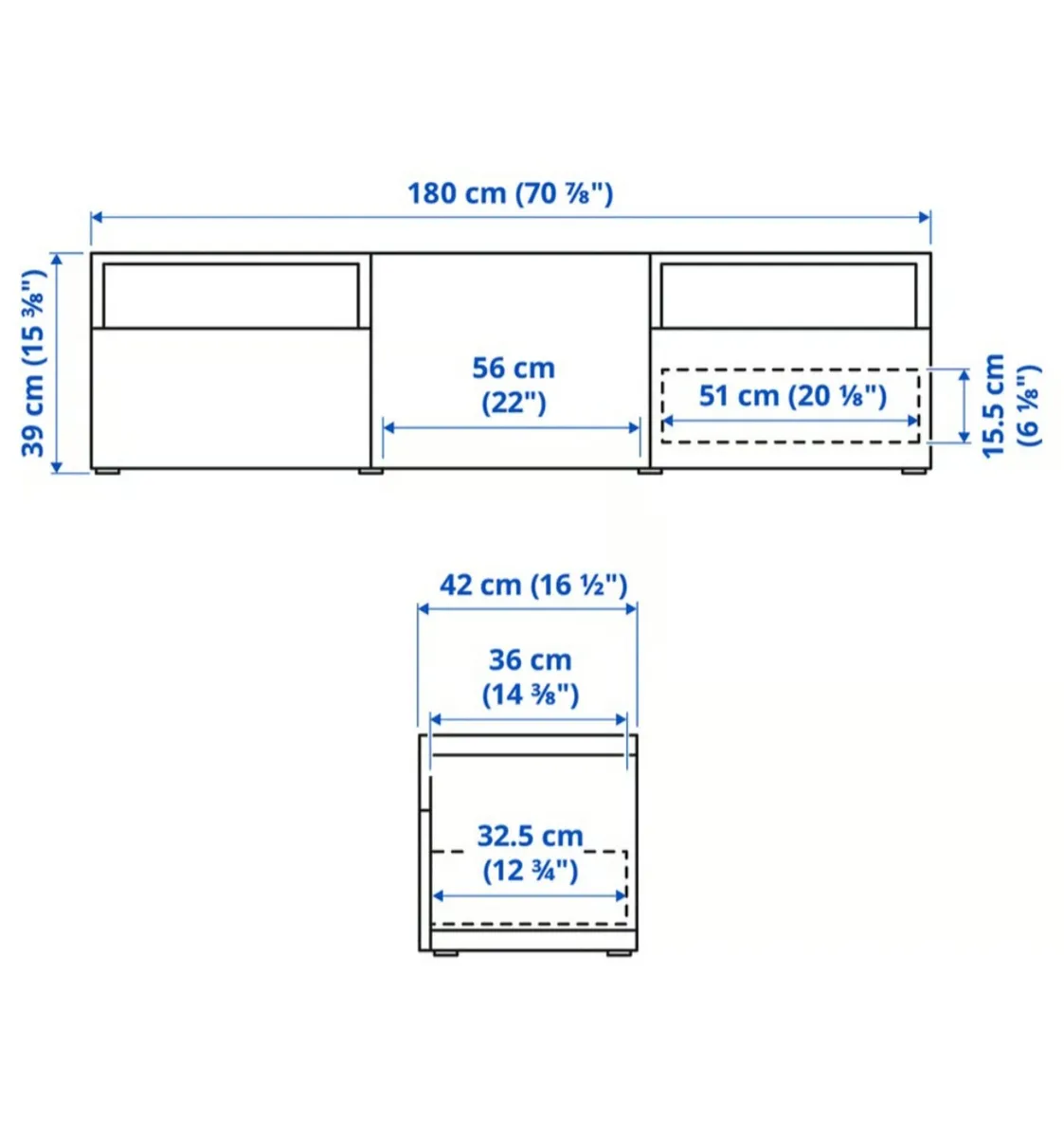 Ikea Besta Tv Unit 180x42x39cm - Image 4