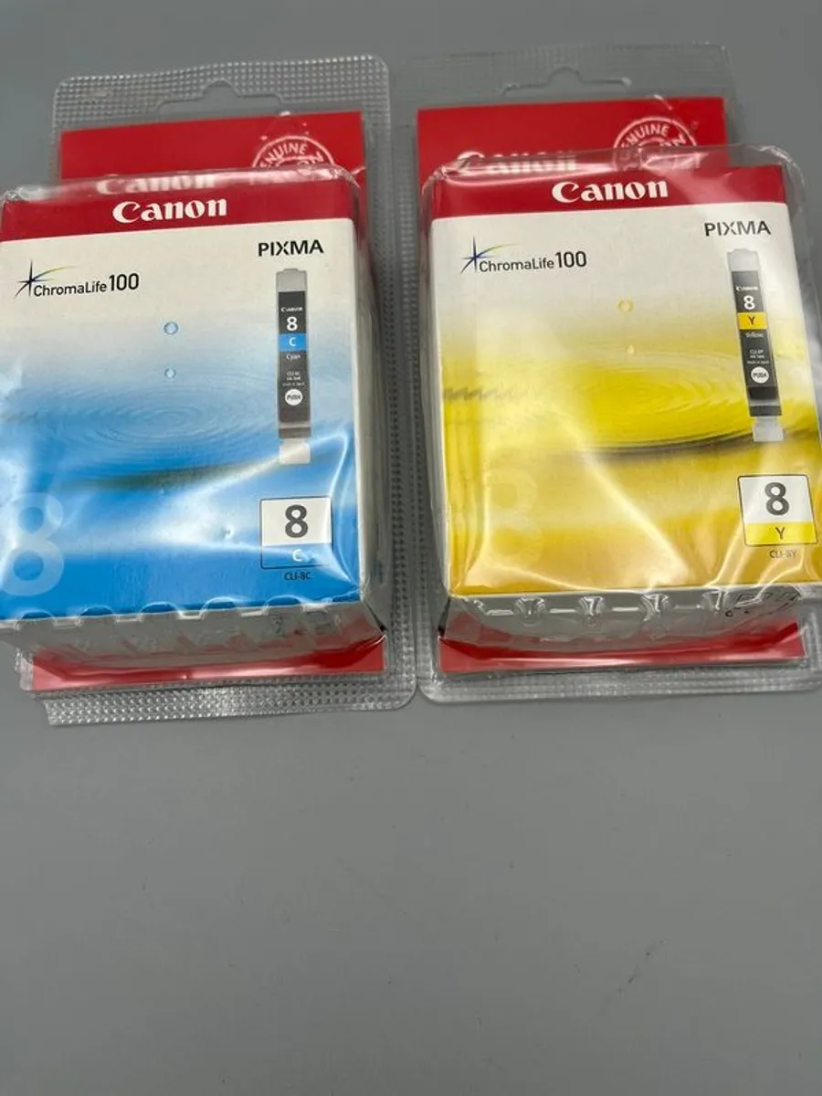 2 x Genuine Canon Pixma ChromaLife 100 Ink Cartridges Sealed Cyan & Yellow - Image 1