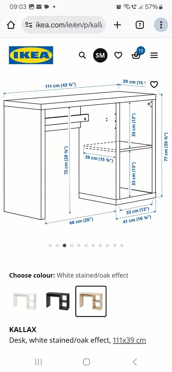 Ikea desk and shelves - Image 3