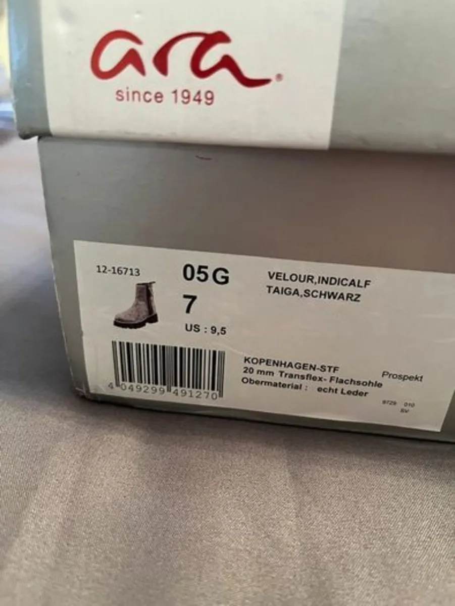 Ara womens leather boots 7uk 41eu NEW - Image 2