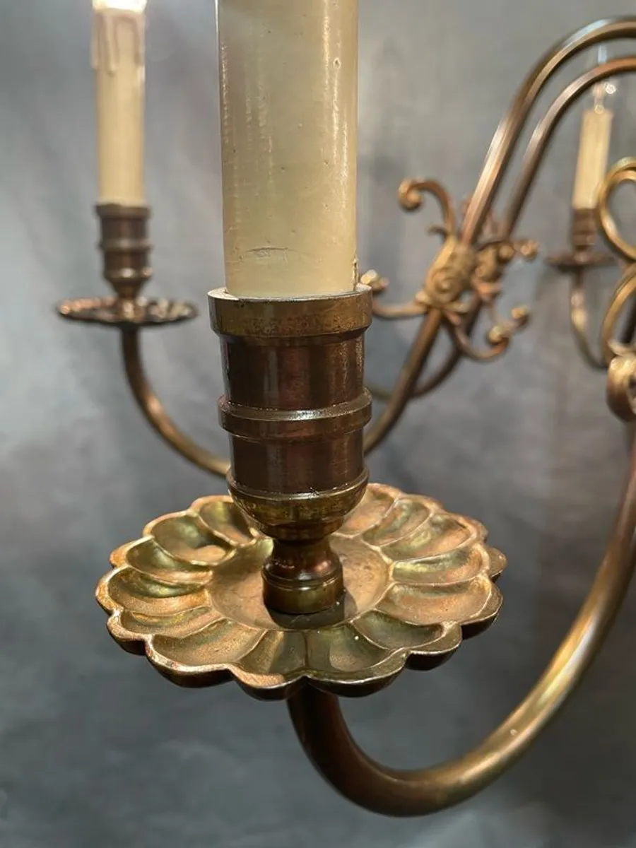 A Very Good Large 8 Branch Flemish Chandelier. - Image 4