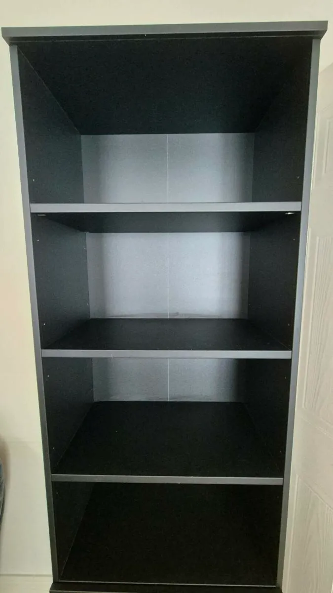 Tall black storage cabinet - Image 2