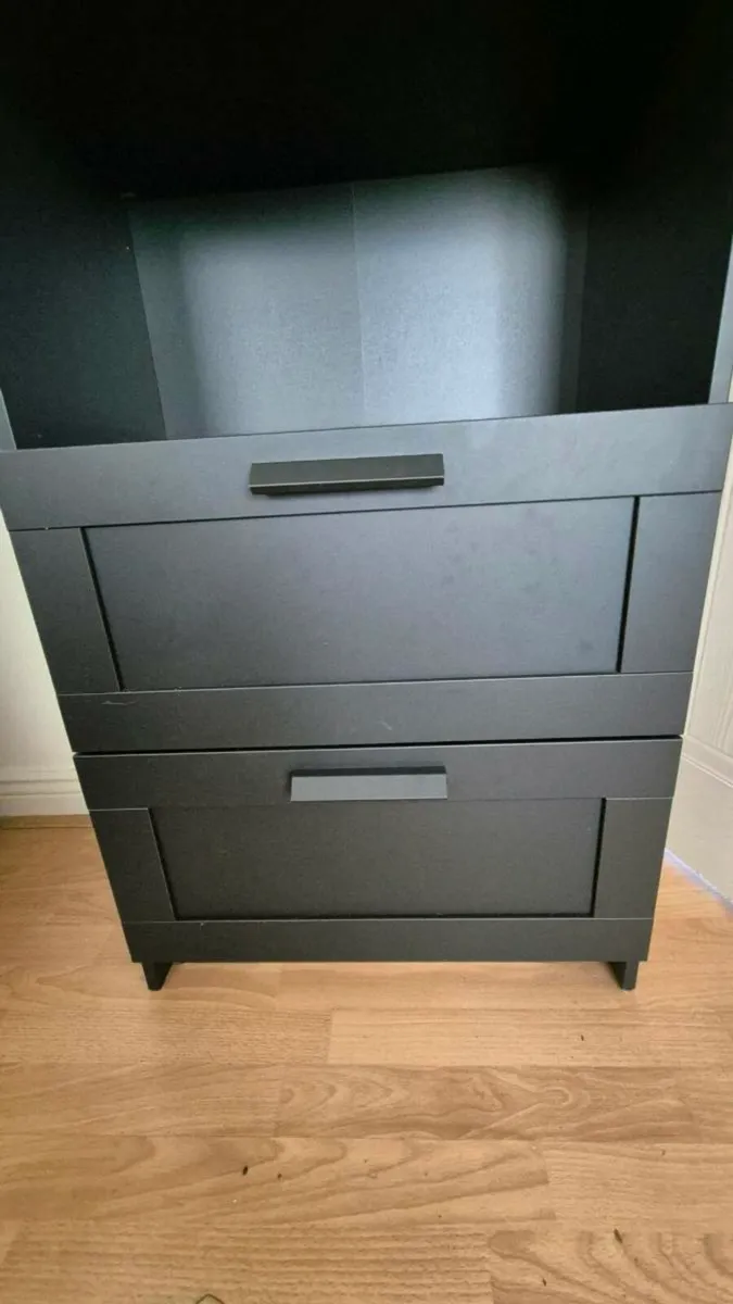 Tall black storage cabinet - Image 3