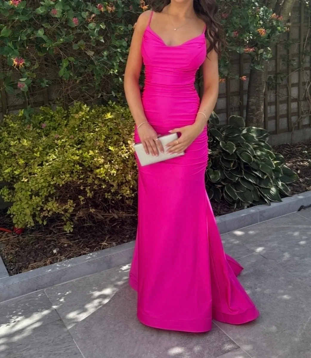 Fuschia Pink debs dress - Image 2