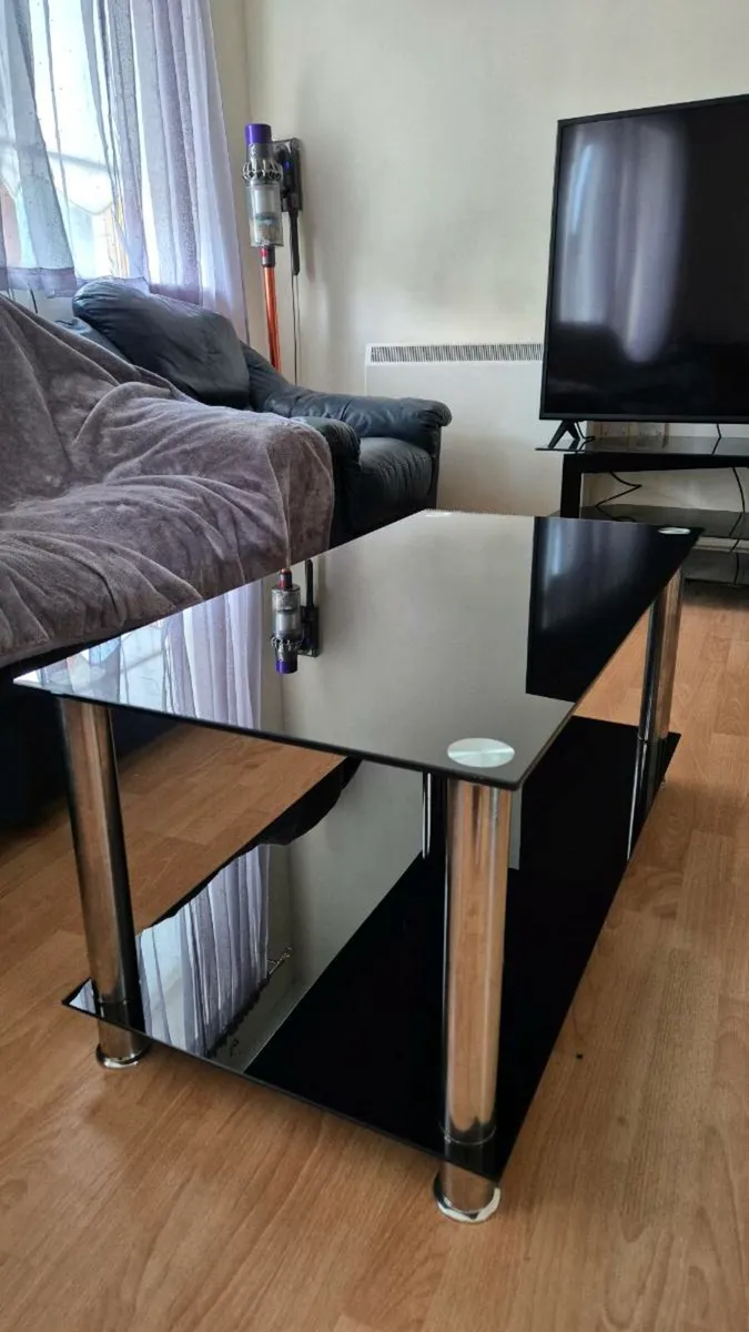 Black Glass Coffee Table – Excellent Condition - Image 2