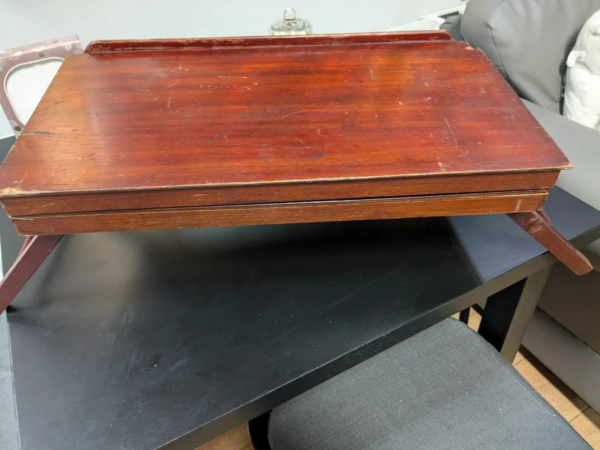 Antique wooden coal box  and bureau - Image 1
