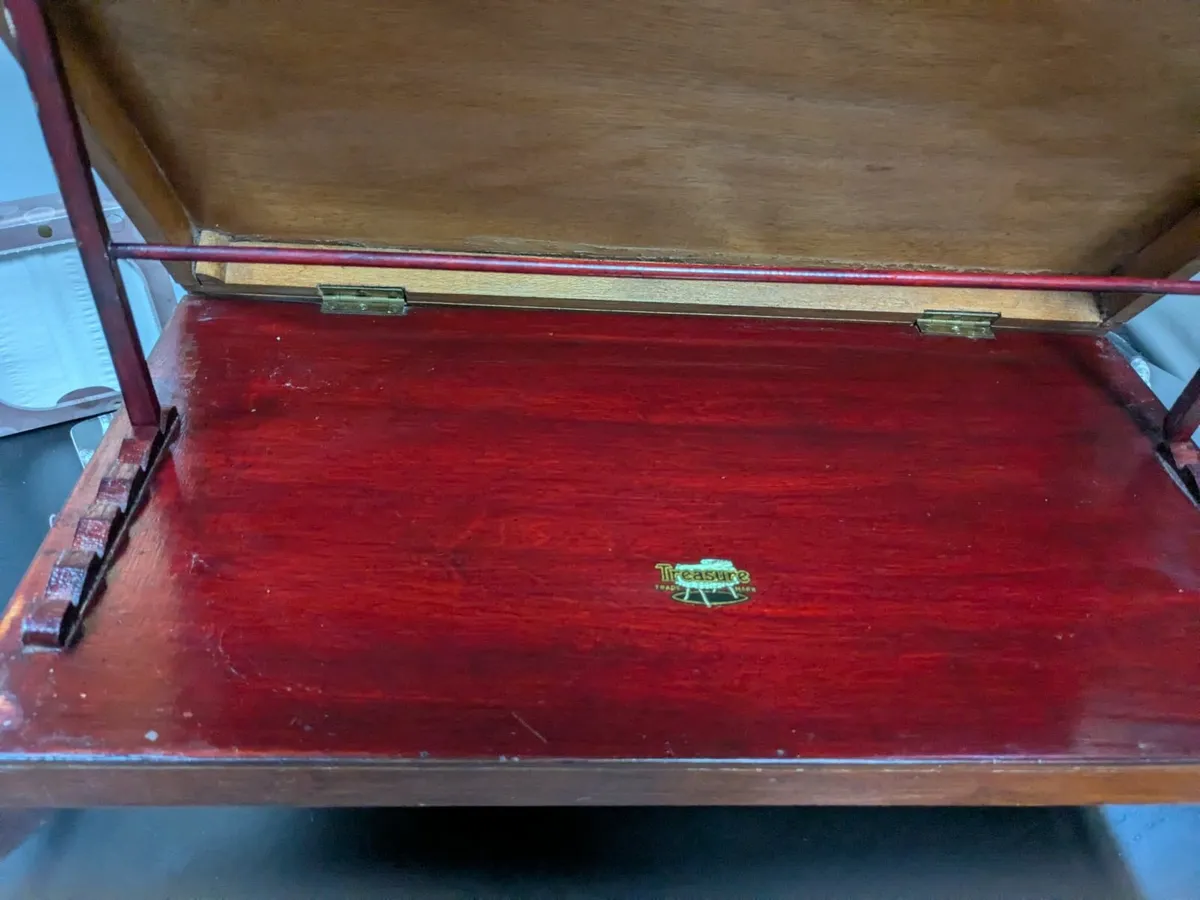 Antique wooden coal box  and bureau - Image 3