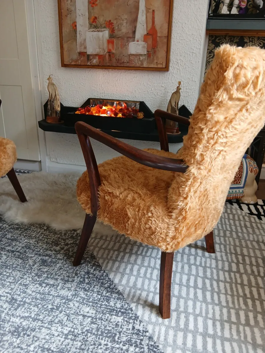 Beautiful Pair of Mid Century Scandinavian Armchai - Image 4
