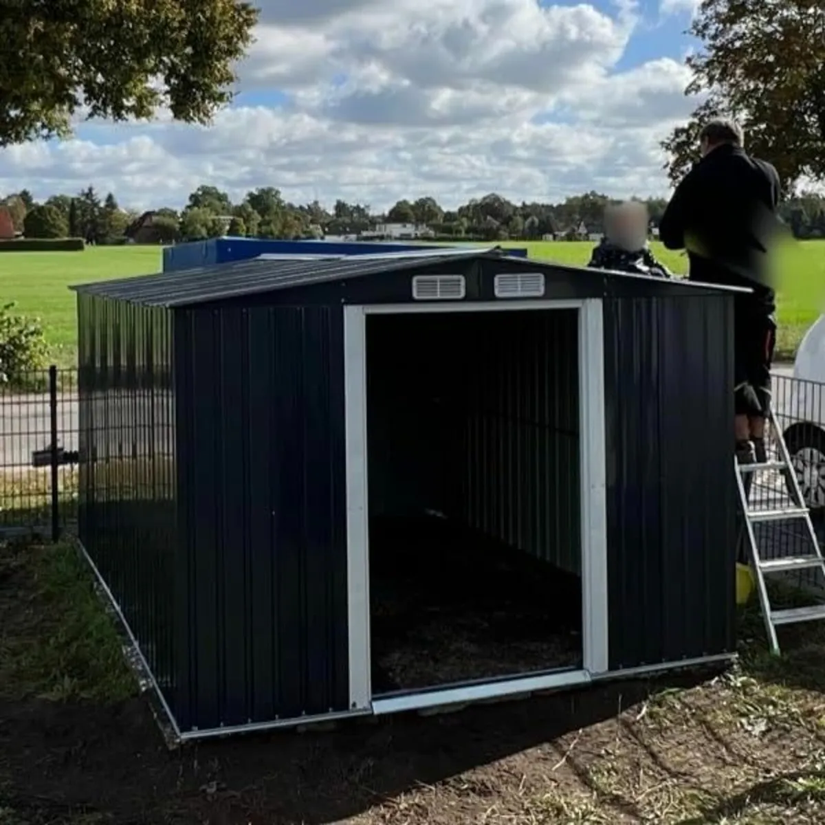 XL Metal Tool Shed 8 m² 10 x 7 ft Anthracite or Gr - Image 2