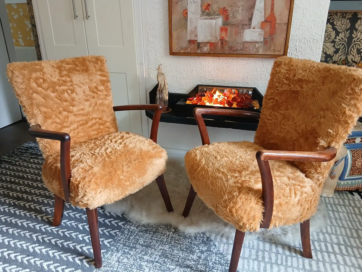Beautiful Pair of Mid Century Scandinavian Armchai - Image 2