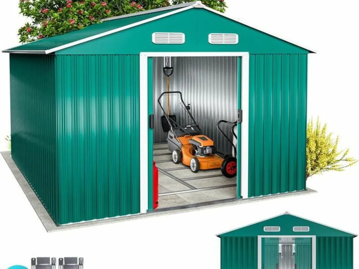 XL Metal Tool Shed 8 m² 10 x 7 ft Anthracite or Gr - Image 3