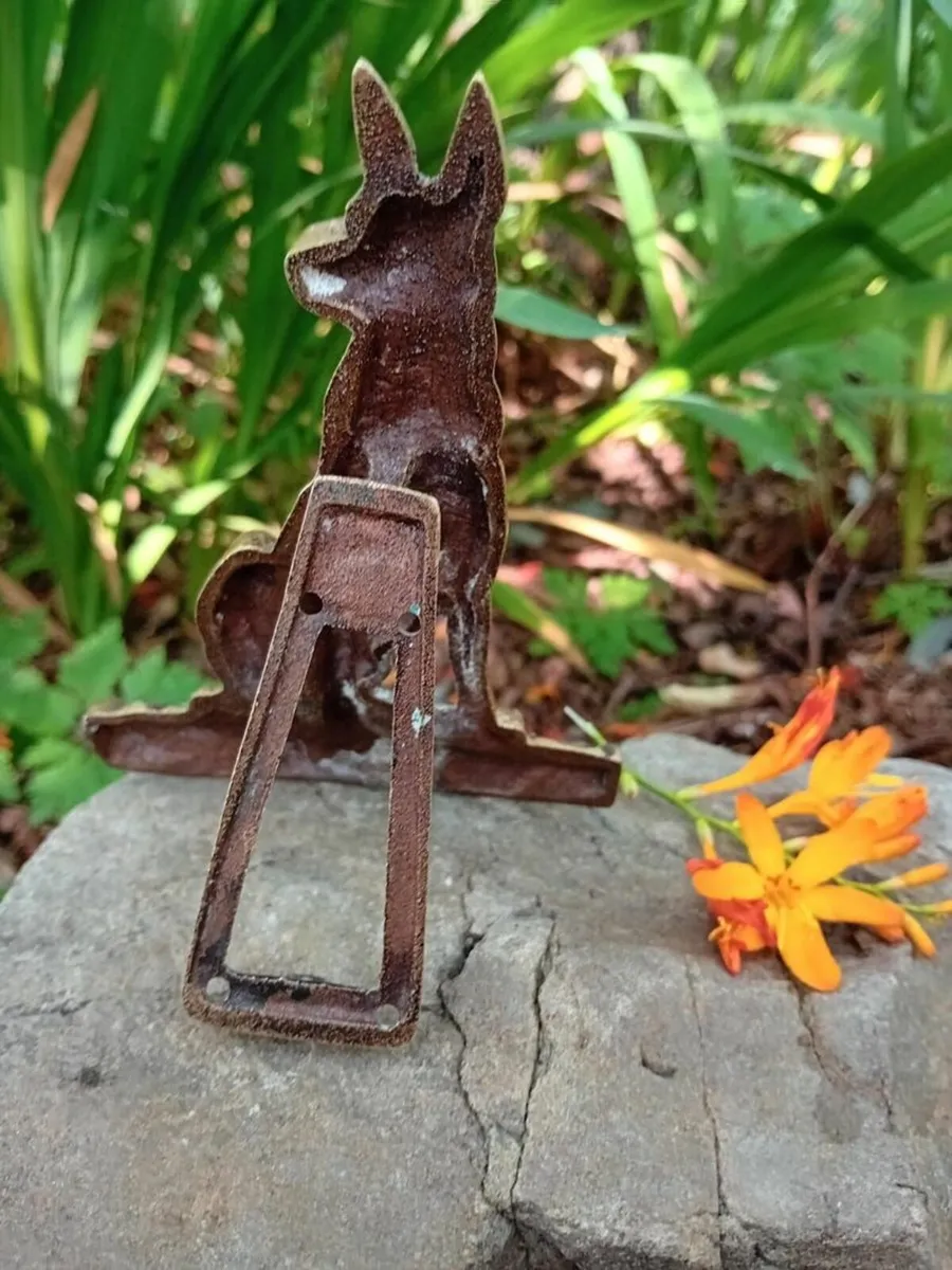 Large Vintage Brass Alsatian/ German Shepherd Wolf - Image 4