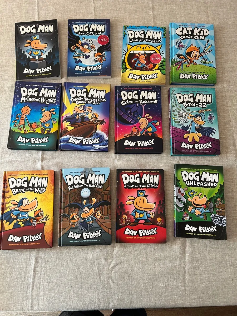 10 Dogman books plus 2 bonus Cat kid comic clubs