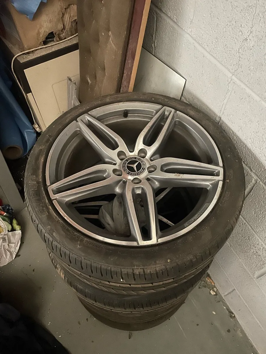 Mercedes AMG original 19” alloys with tyres - Image 1