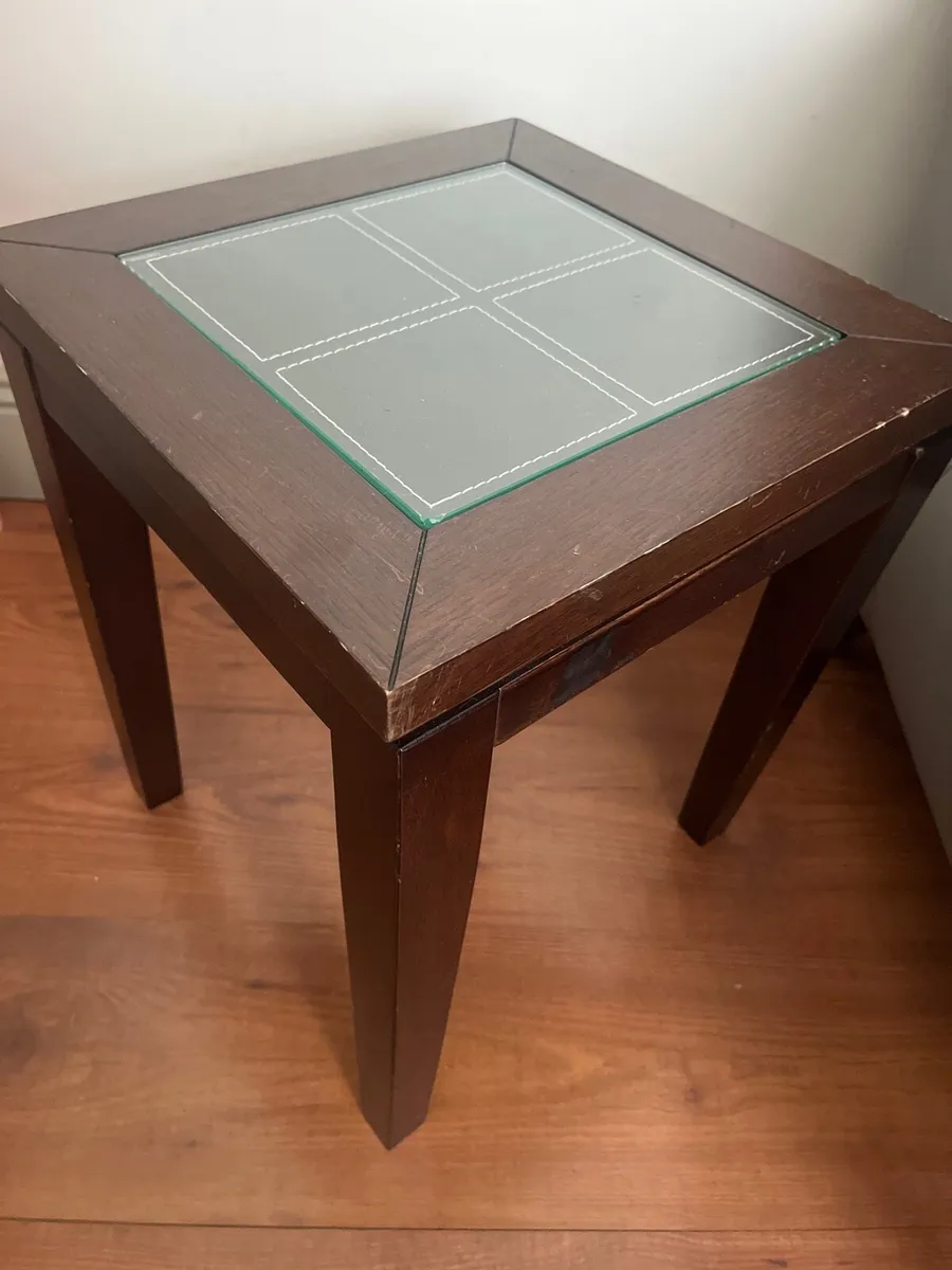Wooden leather Table - Image 1