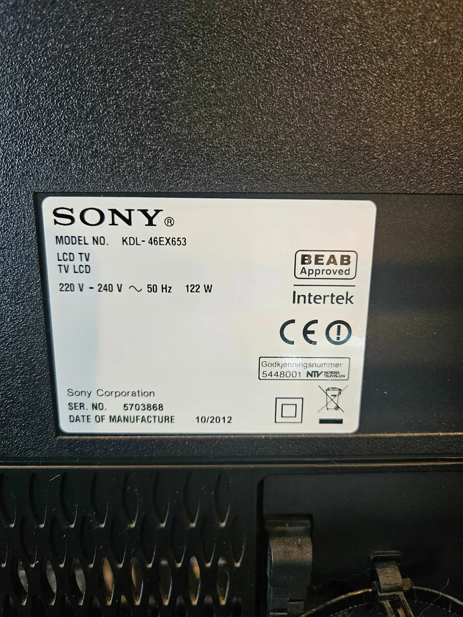 Sony KDL - 46" LED TV - Image 3