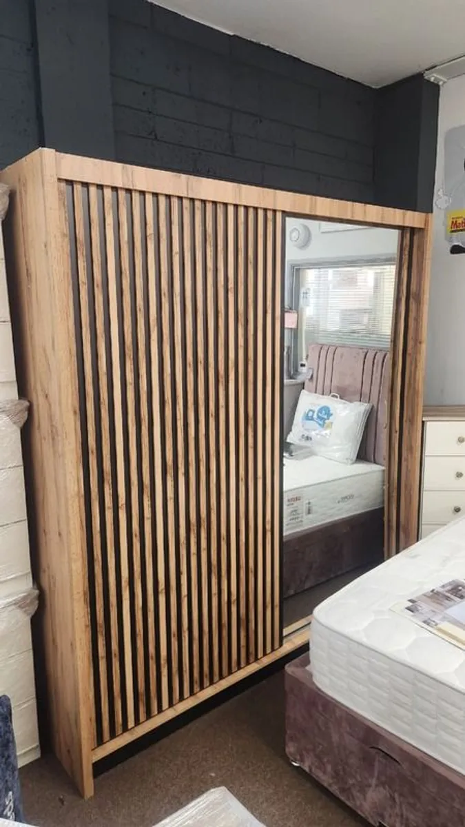 Brand new London Wotan Oak Slicing Wardrobe 200cm x 60cm cost 1020 - Image 1