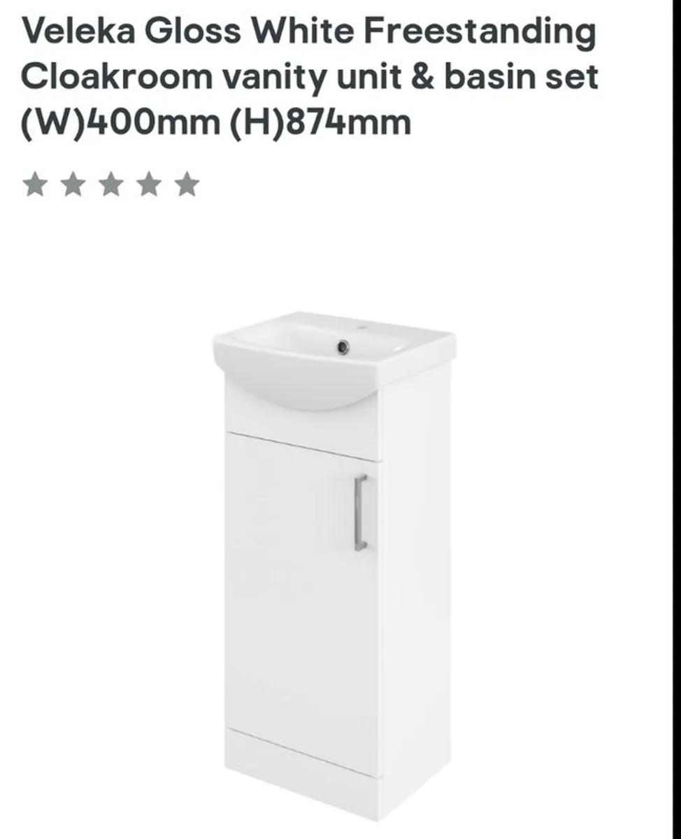Bathroom sink with cabinet - Image 1