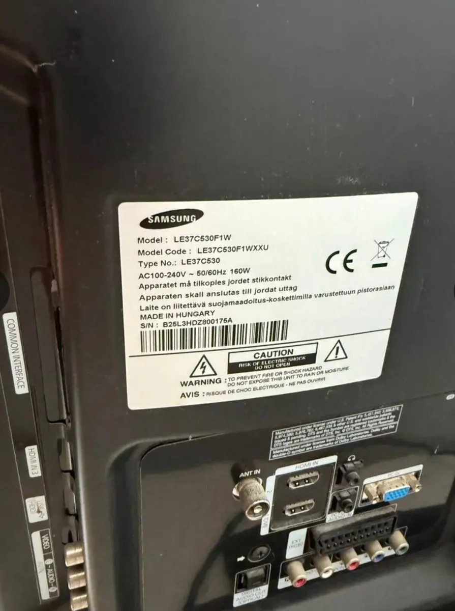 Samsung 37” tv - Image 3
