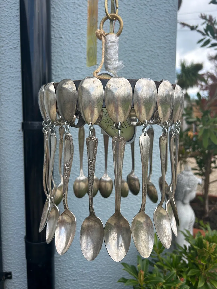 Chandeliers Pair of silver spoon chandeliers - Image 1