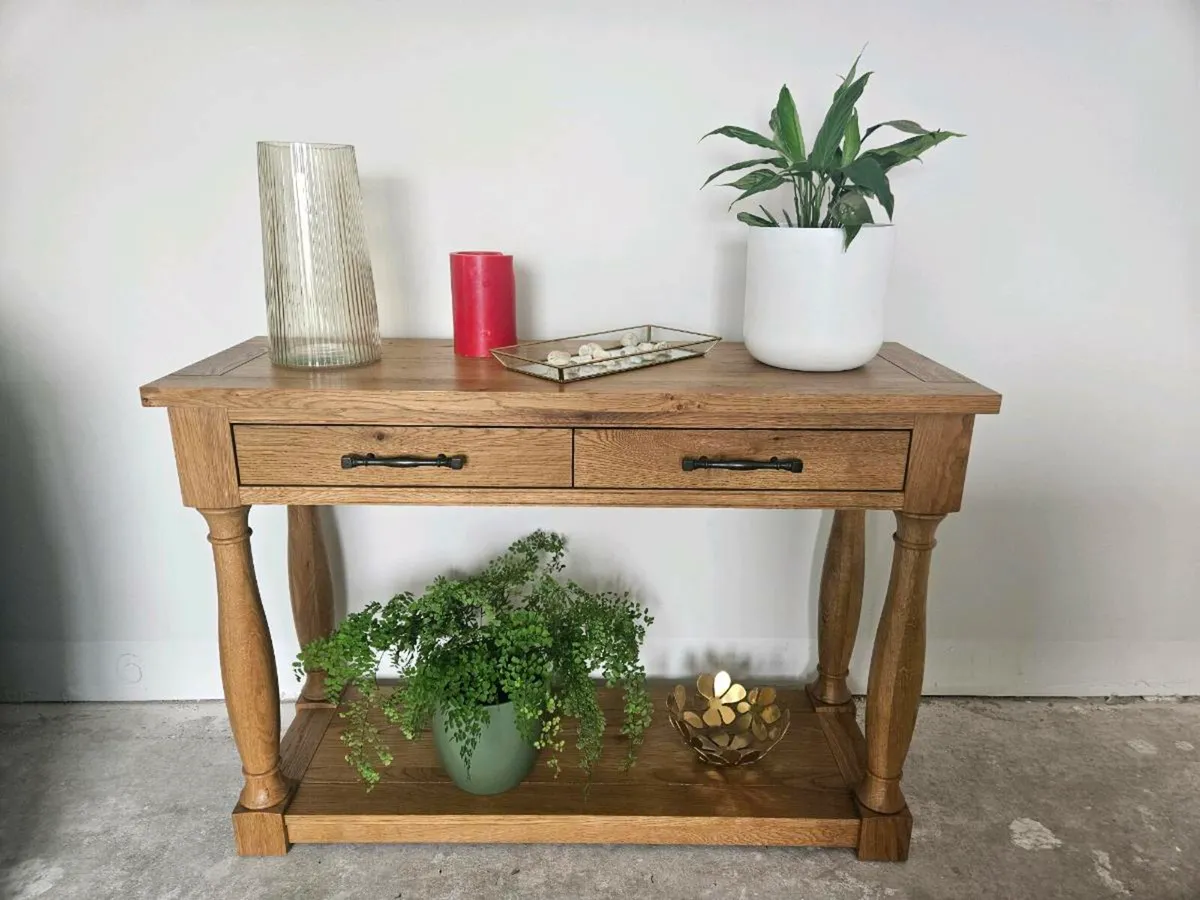 Oak Console Table - Image 1