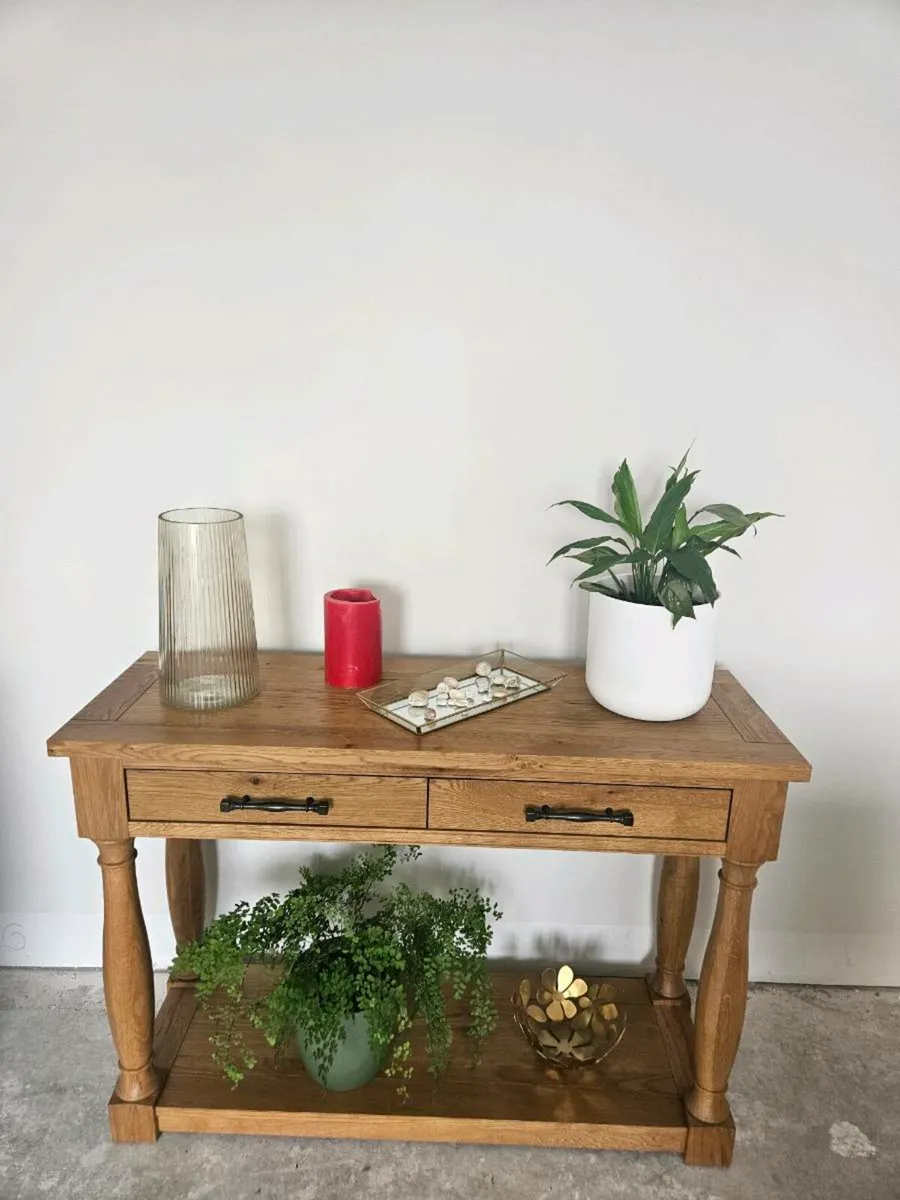 Oak Console Table - Image 2