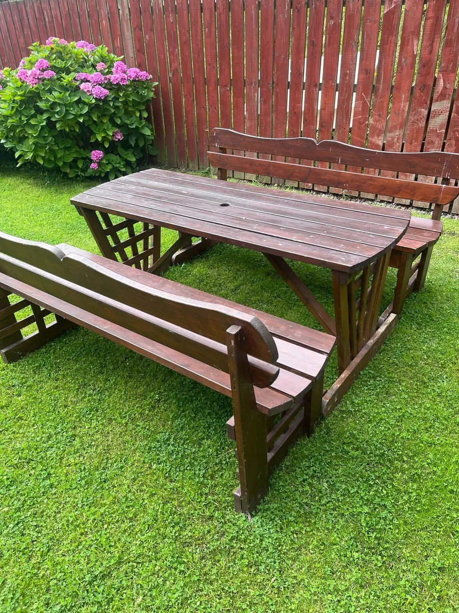 Table and bench set - Image 3